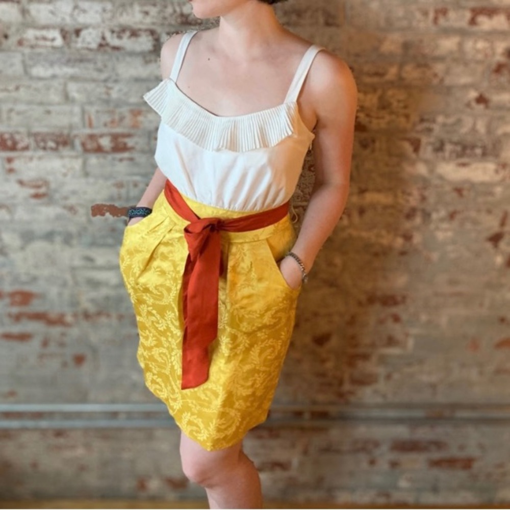 Moulinette Soeurs for Anthropologie Fields of Gold Dress